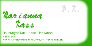 marianna kass business card